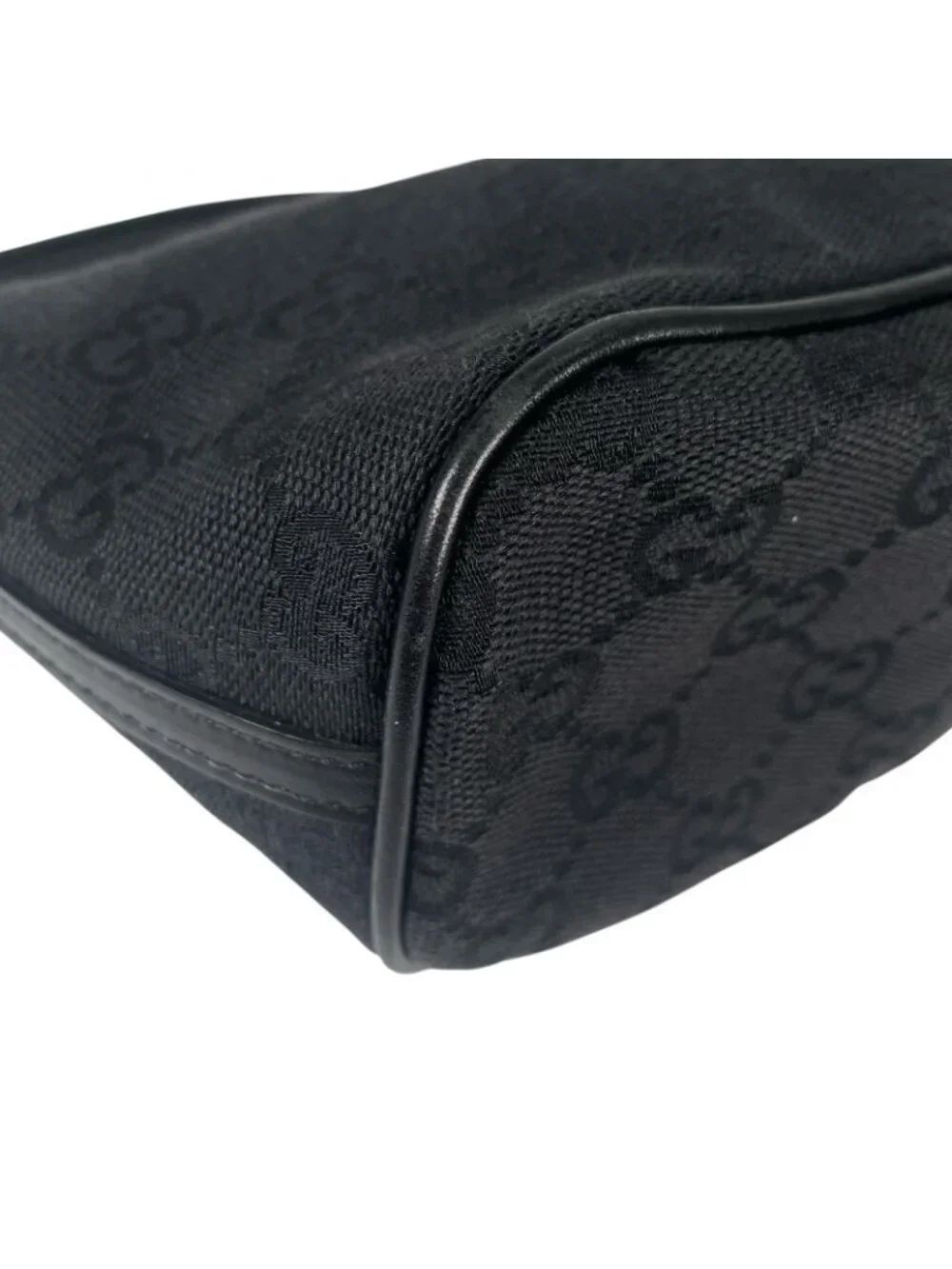 Gucci Pouch Handbag GG Canvas Black